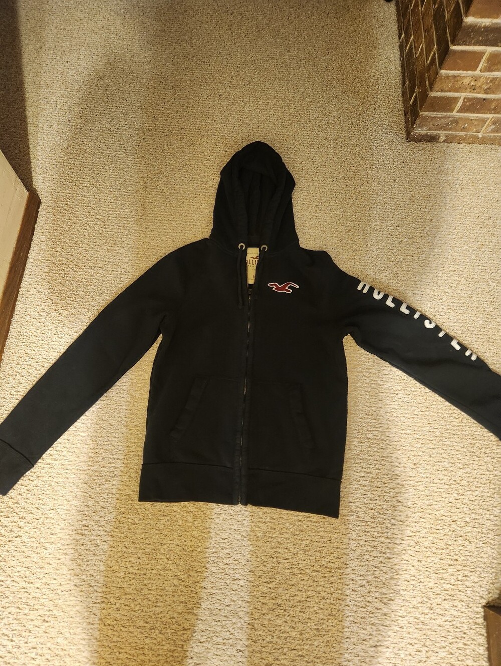 Hollister Black Zip-Up Hoodie Jacket